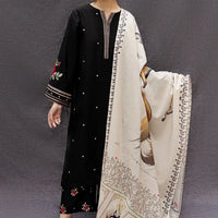 URGE - 3PC UNSTITCHED LAWN EMBROIDERED SHIRT WITH MONARK PRINT DUPATTA AND TROUSER-3516