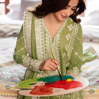 ZAHA 3 Piece Embroidered Lawn Shirt with Embroidered Lawn Dupatta - ZL 2525