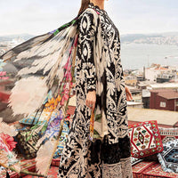 MARIA.B-3PC KHADDAR PRINTED EMB SHIRT WITH KHADDAR PRINTED DUPATTA AND PRINTED TROUSER-MPT-1269