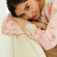 Coco - Dhanak 3PC Unstitched Embroidered Shirt with Digital Printed Wool Shawl-13193