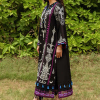 Sira by Sadaf - Dhanak 3PC Unstitched Embroidered Shirt with Digital Printed Wool Shawl-13253