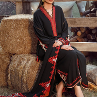 MARIA B -3PC KHADDAR HEAVY EMBROIDERED SHIRT WITH WOOL PRINT SHAWL AND TROUSER-13103 (A)