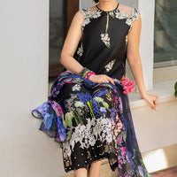 ASIFA NABEEL-3PC LAWN PRINT EMBROIDERED SHIRT WITH CHIFFON PRINT DUPATTA AND PRINT TROUSER-BIC-2515