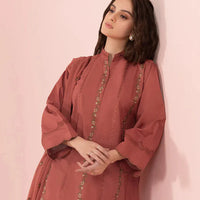 SAPPHIRE-3PC DHANAK EMBROIDERED SHIRT WITH BAMBER CHIFFON EMBROIDERED DUPATTA-BIC-14131