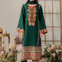 VINTAGE-3PC DHANAK EMBROIDERED SHIRT WITH BAMBER CHIFFON DUPATTA & TROUSER-4248