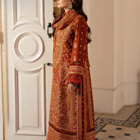 ASIM JOFA-3PC KARANDI SEQUIN EMBROIDERED SHIRT WITH KARANDI EMBROIDERED SHAWL AND TROUSER -BIC-4330