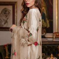 Silk 3PC Embroidered With Organza Embroidered Dupatta-11316