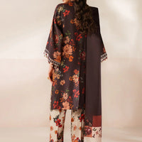 BAROQUE - 3PC USTITCHED VISCOSE PRINTED SHIRT WITH VISCOSE PRINTED DUPATTA AND TROUSER-12634
