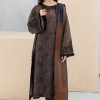 BAROQUE-3PC KHADDAR PRINTED SHIRT WITH KHADDAR PRINT DUPATTA AND PRINT TROUSER-12603