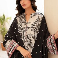 BAROQUE - 3PC USTITCHED KARANDI PRINTED SHIRT WITH KARANDI PRINTED DUPATTA AND TROUSER-BIC-12577