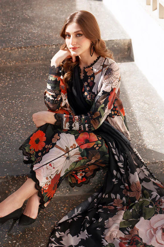 BAROUQE - 3PC UNSTITCHED KHADDAR PRINTED SHIRT WITH KHADDAR PRINTED DUPATTA AND PRINT TROUSER-12623