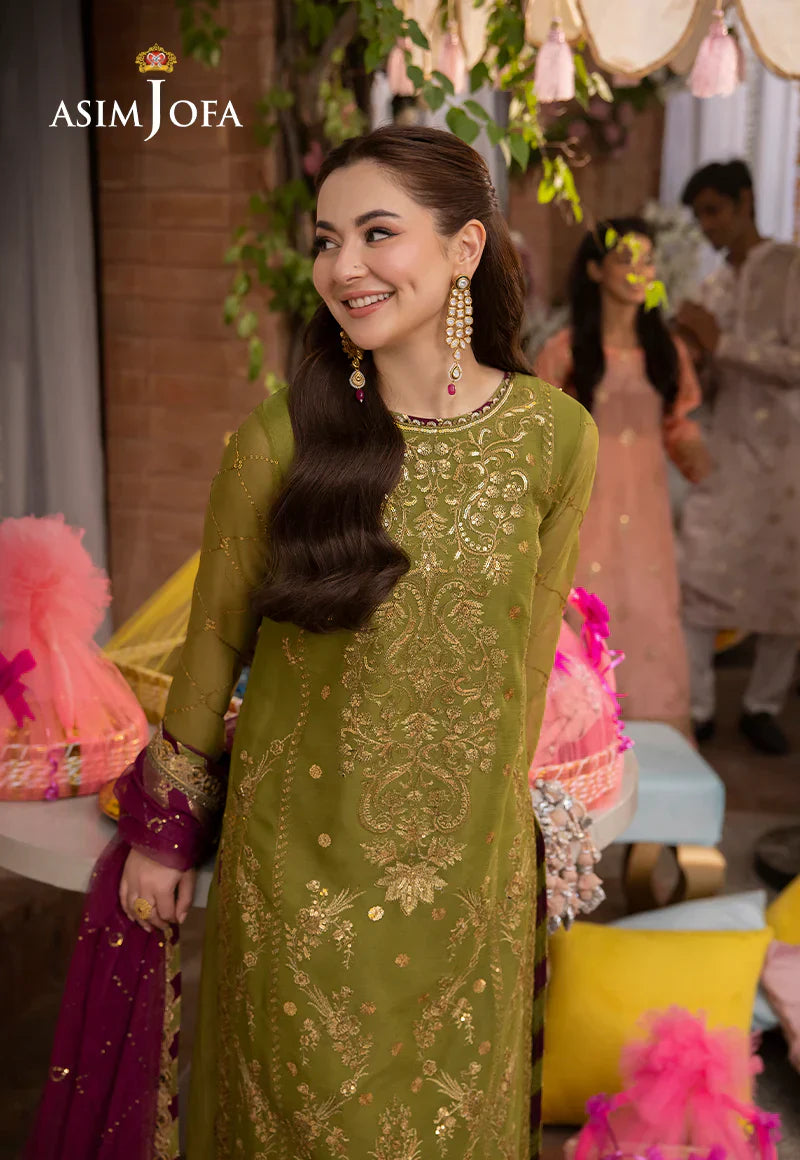 Asim Jofa Dhanak 3PC Embroidered With Chiffon Embroidered Dupatta-1134