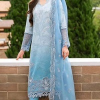 MUSHQ-3PC LAWN EMBROIDERED SHIRT WITH Embroidered organza Dupatta - NSM 1547