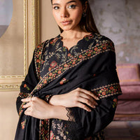 BAREEZE-3PC DHANAK EMBROIDERED SHIRT WITH CHIFFON EMBROIDERED DUPATTA & TROUSER-BIC-4227