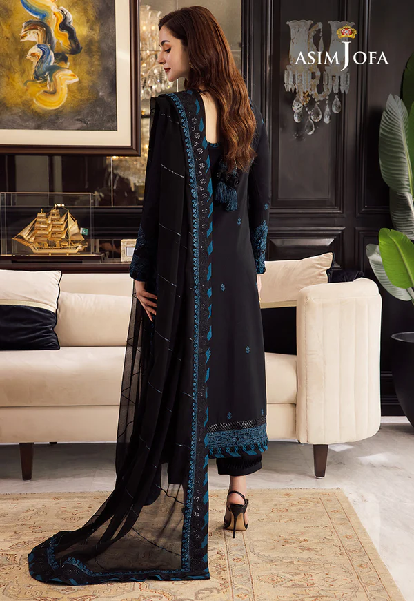 ASIM JOFA - UNSTITCHED 3PC LAWN EMBROIDERED - N 2372