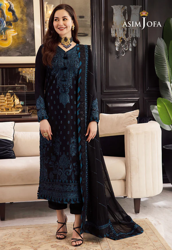 ASIM JOFA - UNSTITCHED 3PC LAWN EMBROIDERED - N 2372
