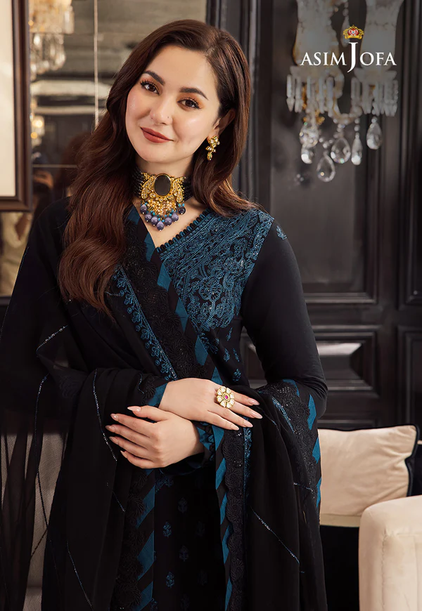 ASIM JOFA - UNSTITCHED 3PC LAWN EMBROIDERED - N 2372