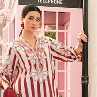 MARIA.B-3PC LAWN EMBROIDERED PRINTED SHIRT WITH CHIFFON PRINT DUPATTA AND PRINT TROUSER - NS 2526