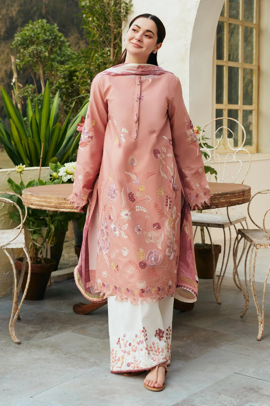ZARA SHAHJAHAN Unstitched 3PC DHANAK UNSTITCHED EMBROIDERED - 2739