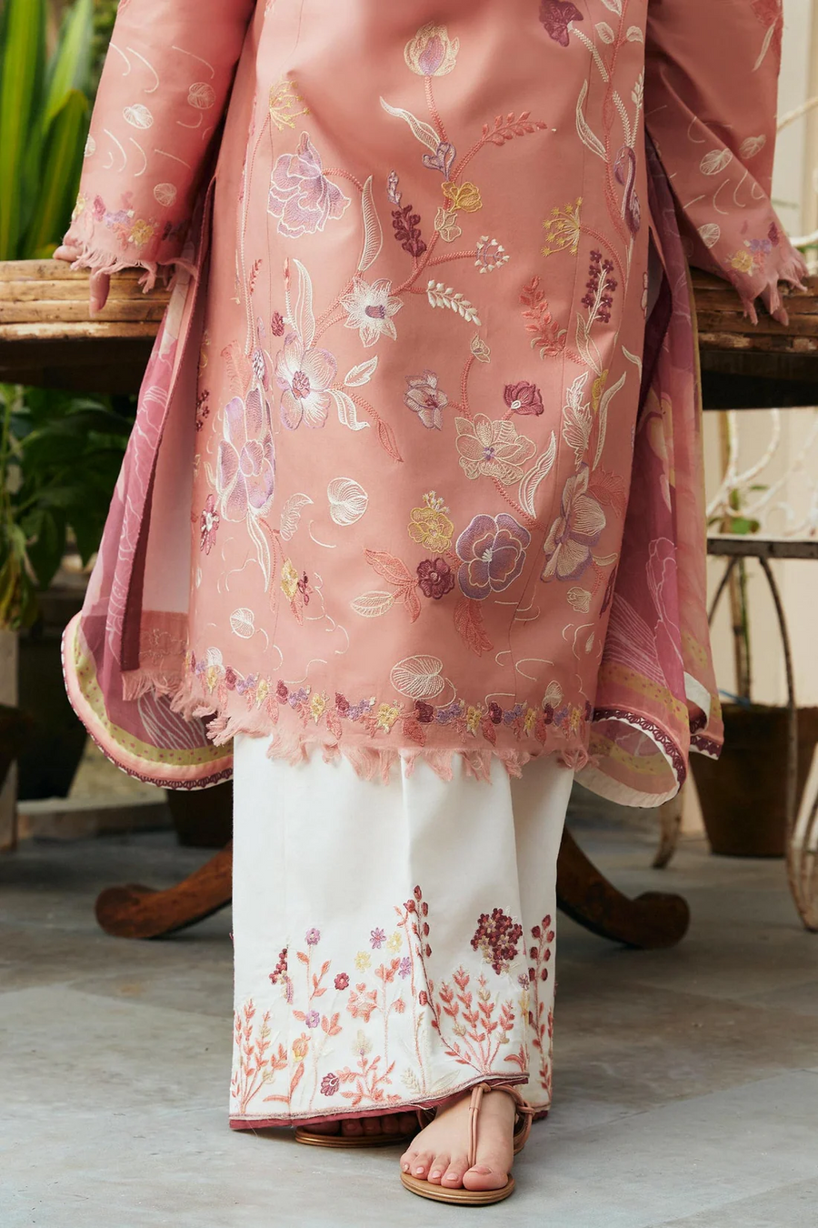 ZARA SHAHJAHAN Unstitched 3PC DHANAK UNSTITCHED EMBROIDERED - 2739