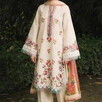 ZARA SHAHJAHAN - 3PC DHANK EMBROIDERED SHIRT WITH COUTRAI WOOL SHAWL & TROUSER - 4133