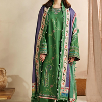 ZARA SHAH JAHAN - 3PC LAWN EMBROIDERED SHIRT WITH MANAAR PRINTED DUPATTA AND TROUSER - 3536