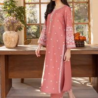 BATIK - UNSTITCHED 2PC LAWN EMBROIDRED SHIRT WITH LAWN EMBROIDRED SLEEVES - 3453