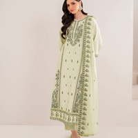 GARNET-3PC UNSTITCEHD LAWN EMBROIDERED SHIRT WITH LAWN EMBROIDERED DUPATTA AND LAWN TROUSER - 4167