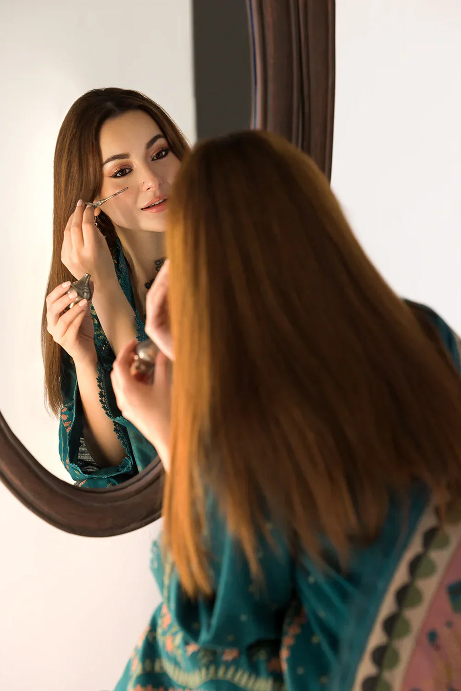 SOBIA NAZIR-3PC DHANAK EMBROIDERED SHIRT WITH COUTRAI PRINTED SHAWL AND TROUSER-14037