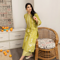 URGE - 3PC UNSTITCEHD LAWN EMBROIDERED SHIRT WITH MONARK PRINTED DUPATTA AND EMB TROUSER-3600