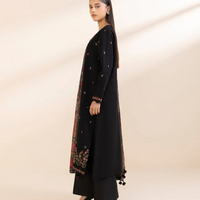 SAPPHIRE-3PC UNSTITCHED LAWN EMBROIDERED SHIRT WITH MONARK PRINT DUAPATTA & TROUSER-3606