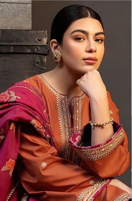 AISLING.3PC UNSTITCEHD LAWN EMBROIDERED SHIRT WITH MONARK PRINT DUPATTA AND TROUSER-3626