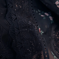 NUREH-3PC DHANAK LASER WORK EMBROIDERED SHIRT WITH MONARK PRINTED EMB DUPATTA & TROUSER - 14119