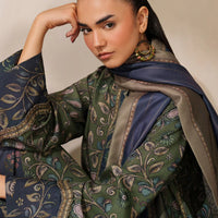 BAROQUE - 3PC USTITCHED VISCOSE PRINTED SHIRT WITH VISCOSE PRINTED DUPATTA AND TROUSER-12632