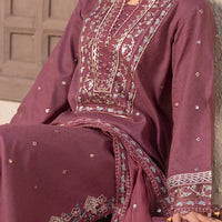 JADE-3PC DHANAK SEQUENCE EMBROIDERED SHIRT WITH CHIFFON EMBROIDERED DUPATTA AND TROUSER - 14087