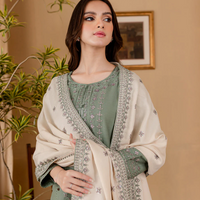 BATIK-3PC DHANAK EMBROIDERED SHIRT WITH DHANAK EMBROIDERED SHAWL AND TROUSER - 14011
