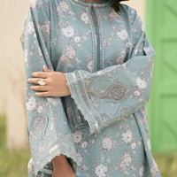 BAROUQE - 3PC UNSTITCHED KARANDI PRINTED SHIRT WITH KARANDI PRINTED DUPATTA AND TROUSER-12576