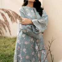 BAROUQE - 3PC UNSTITCHED KARANDI PRINTED SHIRT WITH KARANDI PRINTED DUPATTA AND TROUSER-12576