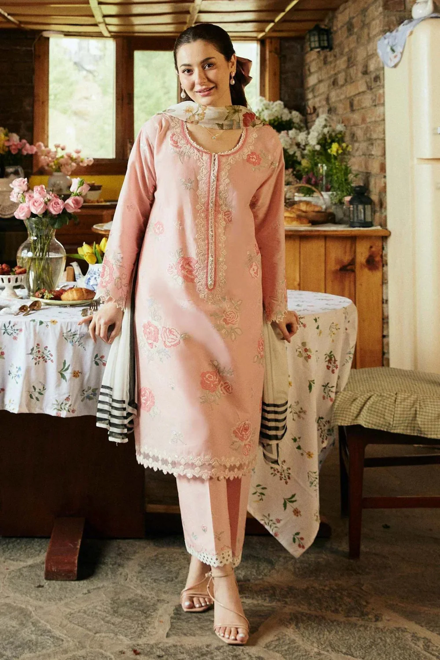 Zara ShahJahan 3PC Lawn Embroidered NSZ - 1518