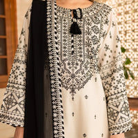 BATIK-3PC DHANAK EMBROIDERED SHIRT WITH CHIFFON EMBROIDERED DUPATTA AND EMB TROUSER-14104