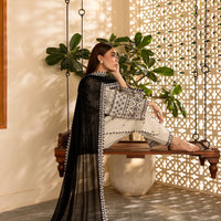 BATIK-3PC DHANAK EMBROIDERED SHIRT WITH CHIFFON EMBROIDERED DUPATTA AND EMB TROUSER-14104
