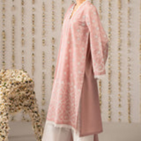 Cross Stitch-3PC Chikenkari Lawn EMBROIDERED SHIRT WITH DIGITAL PRINT DUPATTA D-3762