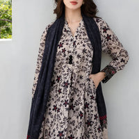 BAROUQE-3PC KHADDAR PRINTED SHIRT WITH KHADDAR PRINT DUPATTA AND PRINT TROUSER-12560