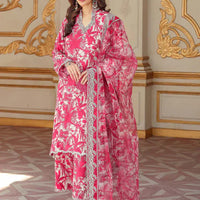 CHARIZMA - 3PC USTITCHED KARANDI PRINTED SHIRT WITH KARANDI PRINTED DUPATTA AND TROUSER-12580