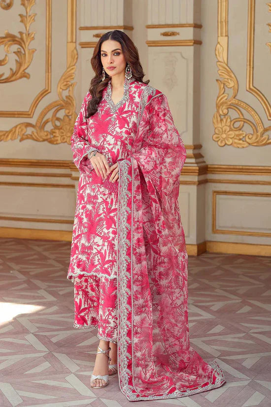 CHARIZMA - 3PC USTITCHED KARANDI PRINTED SHIRT WITH KARANDI PRINTED DUPATTA AND TROUSER-12580