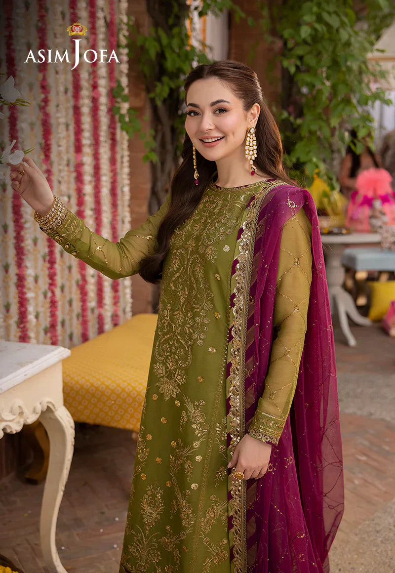 Asim Jofa Dhanak 3PC Embroidered With Chiffon Embroidered Dupatta-1134