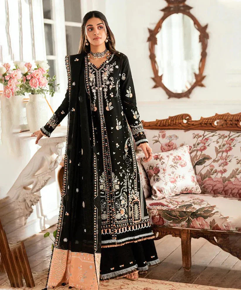 Qalamkar Dhanak-3PC Embroidered Shirt with Dhanak Embroidered Dupatta -13395