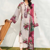 IZNIK - 3PC USTITCHED KARANDI PRINTED SHIRT WITH KARANDI PRINTED DUPATTA AND TROUSER-12572