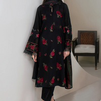 BAROQUE - 3PC UNSTITCHED DHANAK EMBROIDERED SHIRT WITH WOOL SHAWL-3278