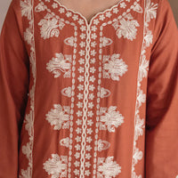 IZNIK- UNSTITCHED 3PC DHANAK EMBROIDERED WITH DHANAK EMBROIDERED SHAWL - 4246